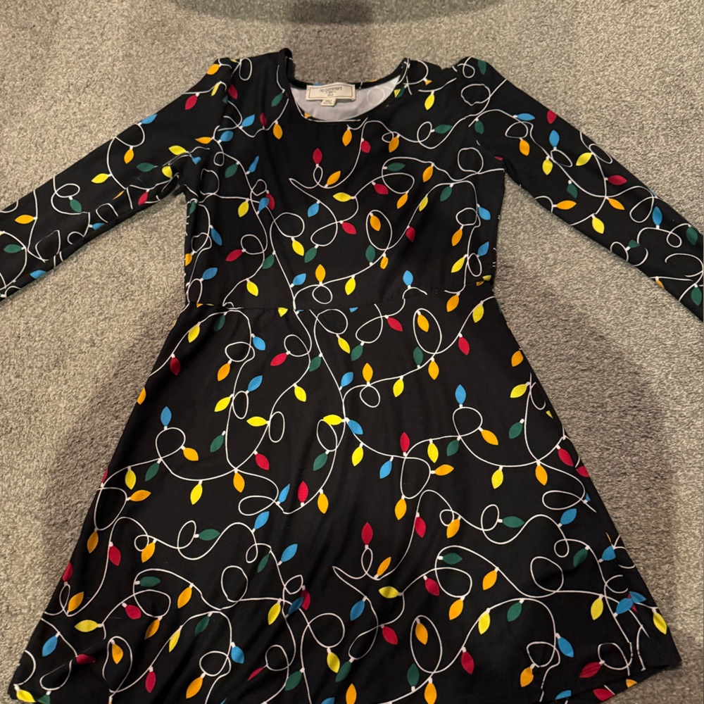 Colorful String Light Pattern Kids Casual Dress